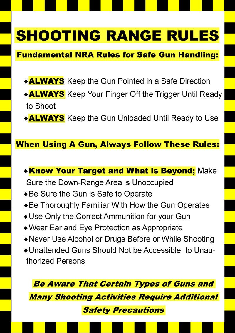 10 Commandments Printable Gun Safety Rules / 1 0 G U N S A F E T Y R U