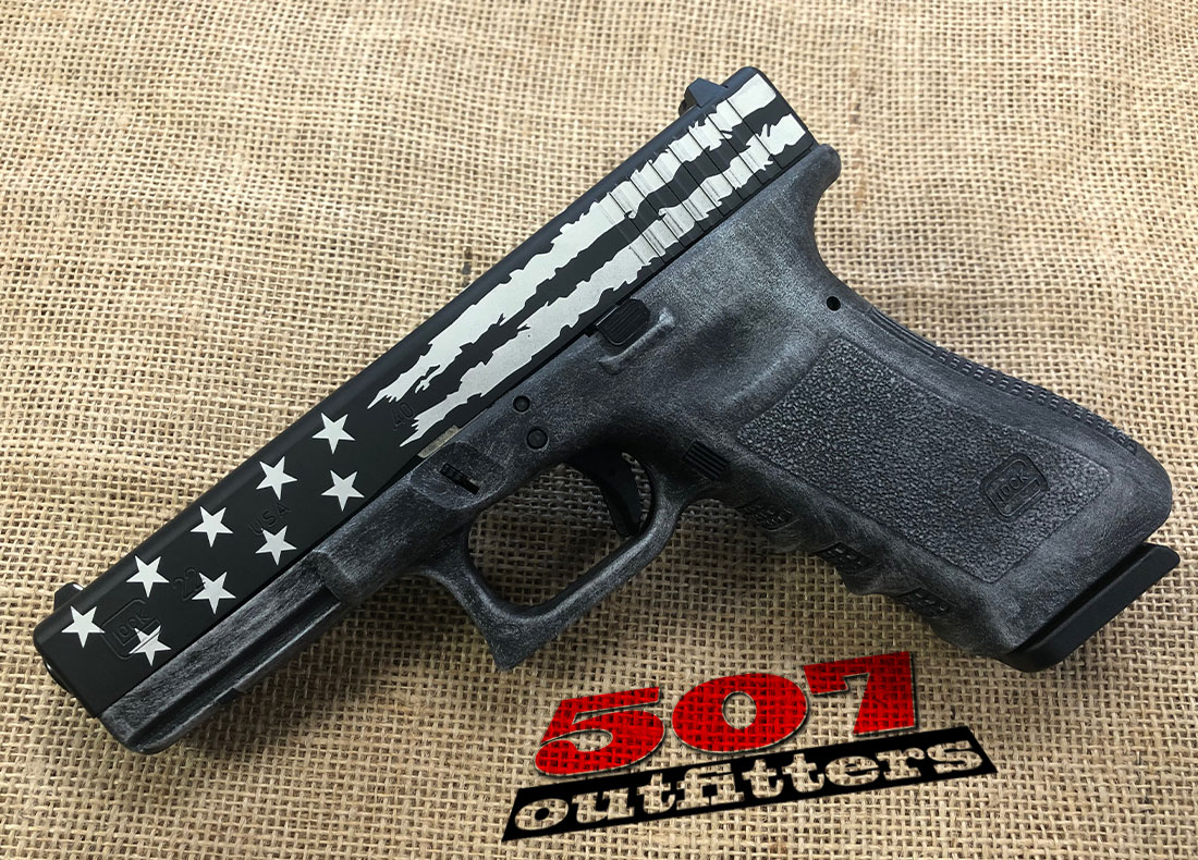 Glock 22 White American Flag