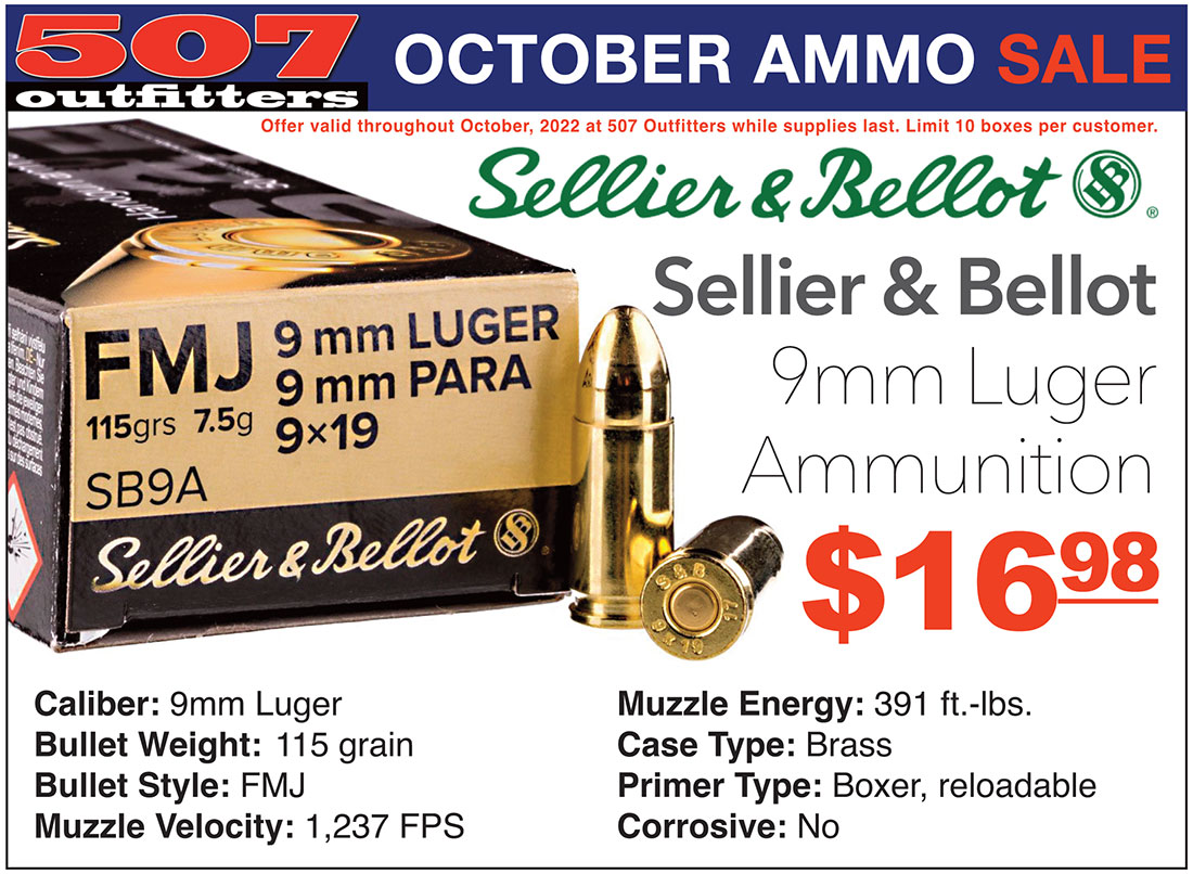 Lowest prices on 9mm ammo at 507 Outfitters