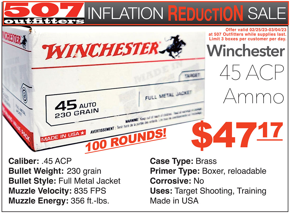 Winchester 45 ACP 100 rounds lowest price