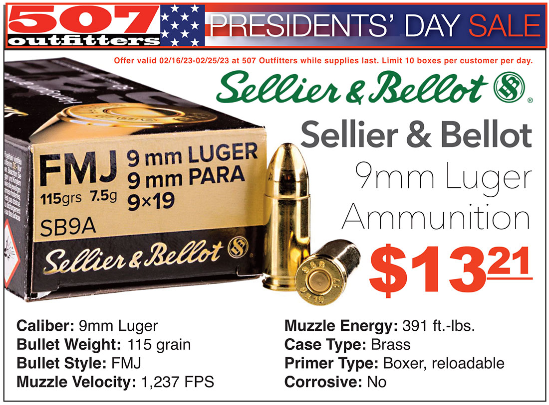 Sellier & Bellot Presidents Day Sale 507 Outfitters