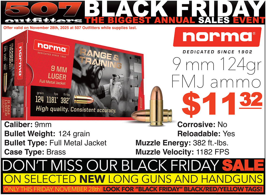 Biggest Black Friday Sale on Norma 9mm Ammo
