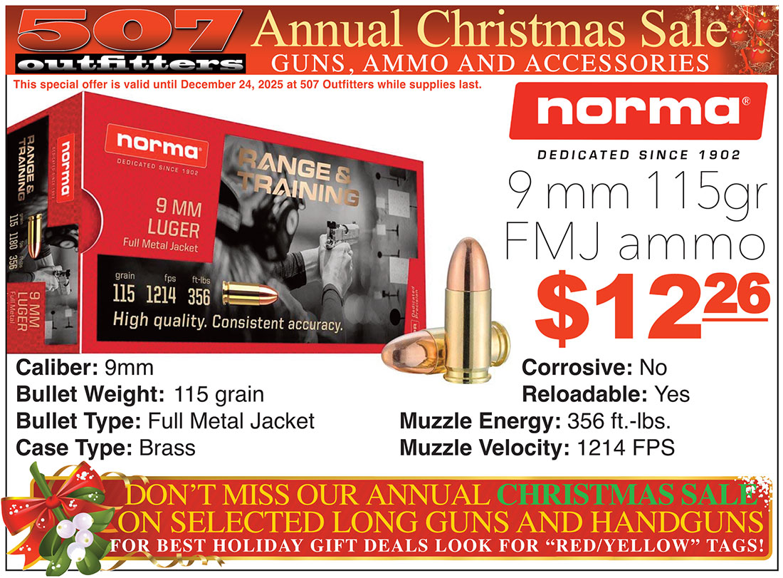 Christmas Sale on Norma 9mm Ammo